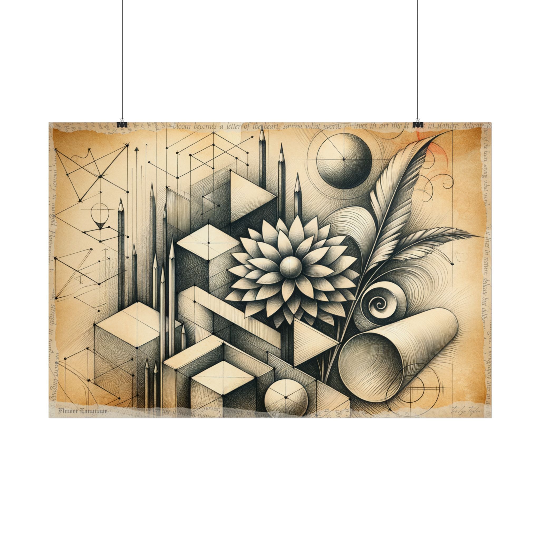 Awakening Geometry Bloom - Art Print by Teo Teglia Art
