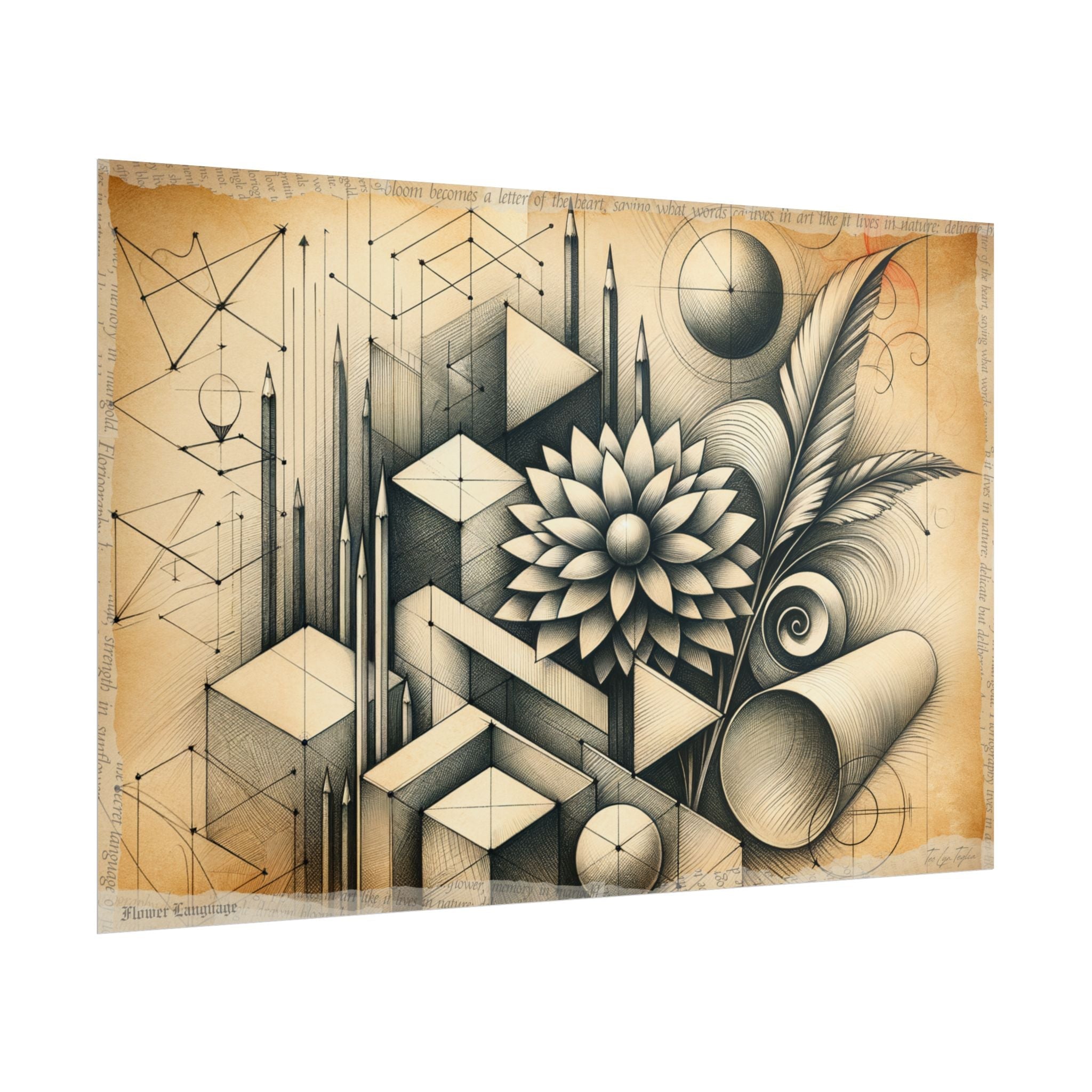 Awakening Geometry Bloom - Art Print by Teo Teglia Art