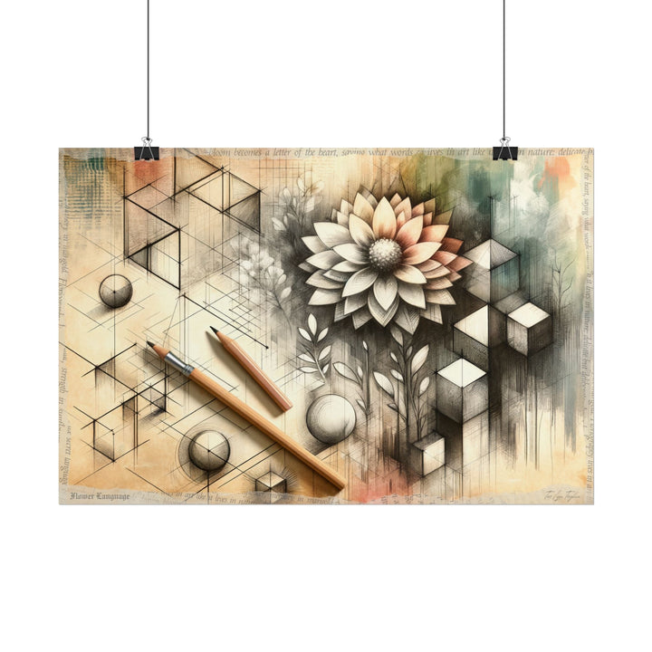 Blossom of Abstract Realism - Art Print by Teo Teglia Art