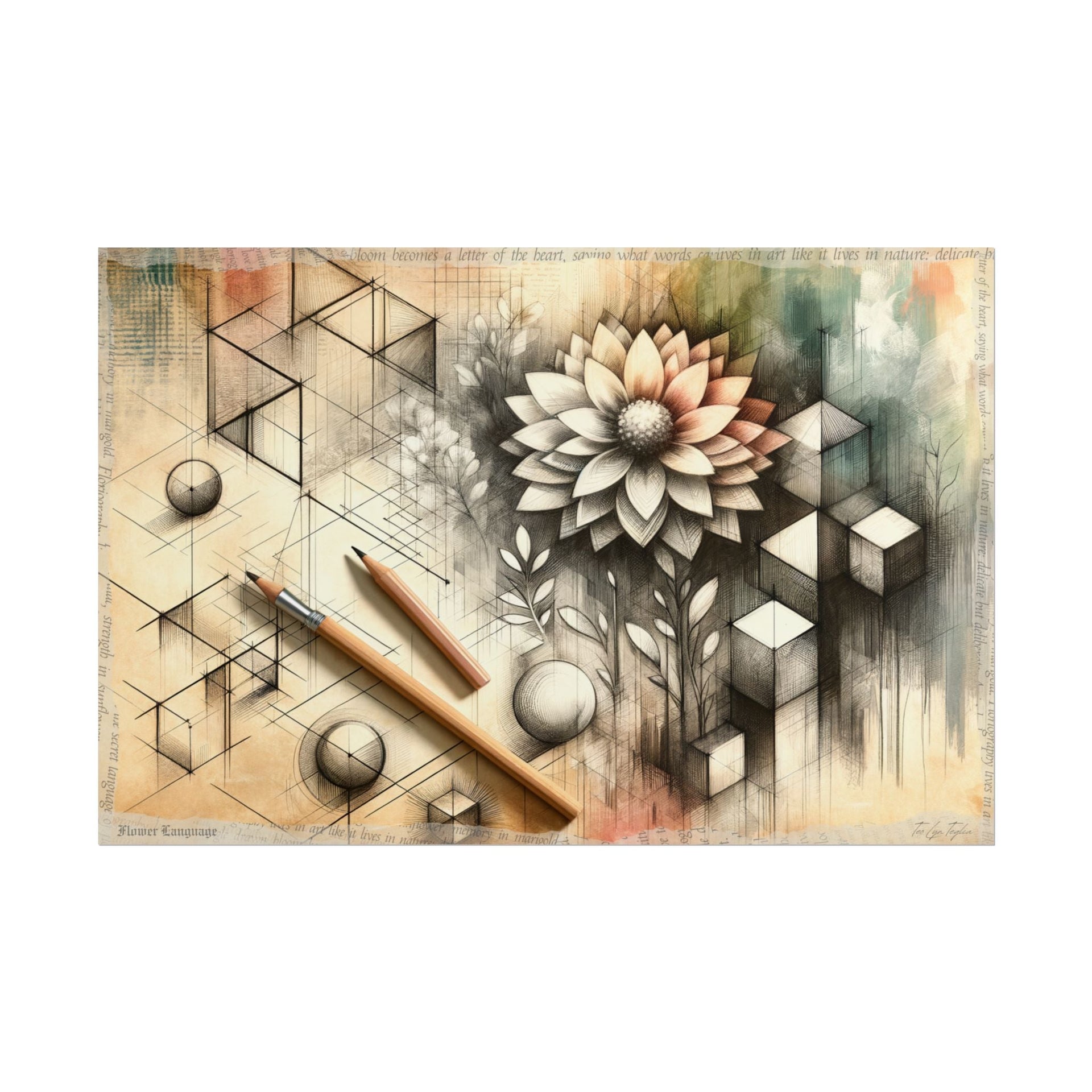 Blossom of Abstract Realism - Art Print by Teo Teglia Art