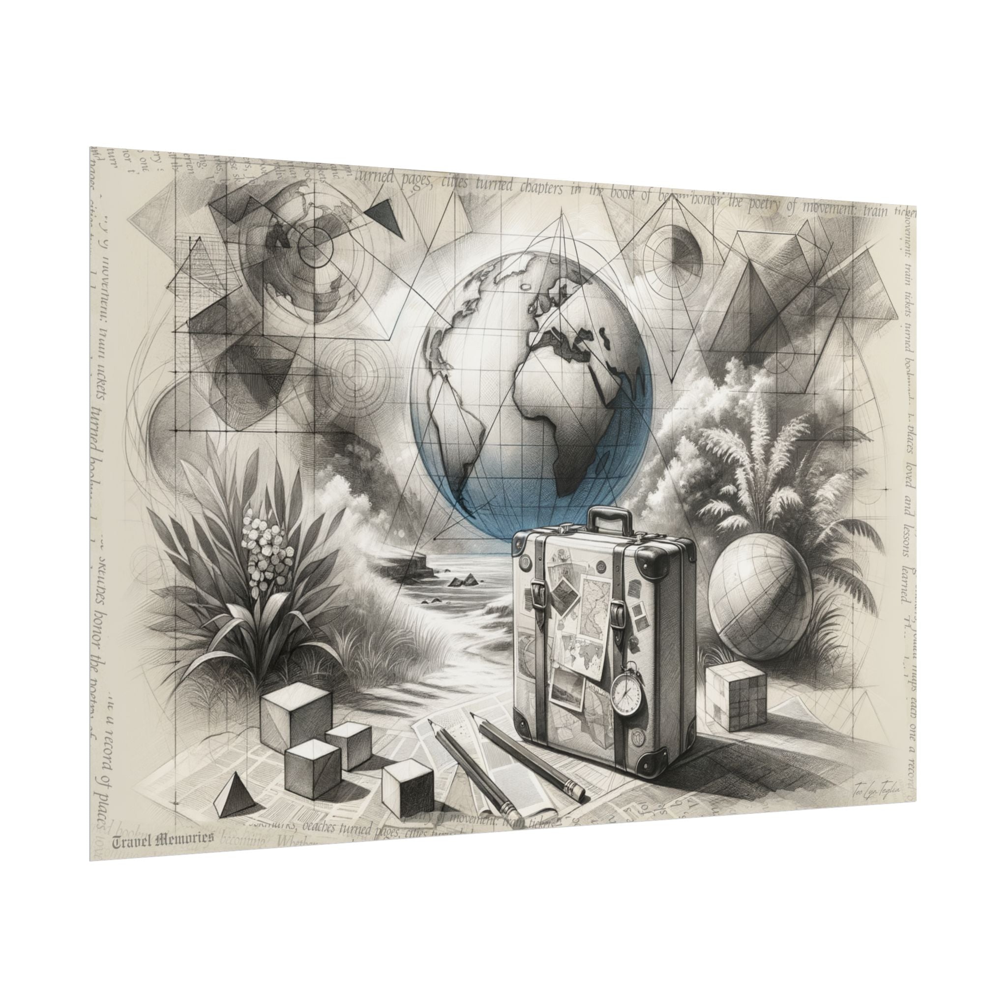"Cartographer's Dream Journey" - Art Print by Teo Teglia Art