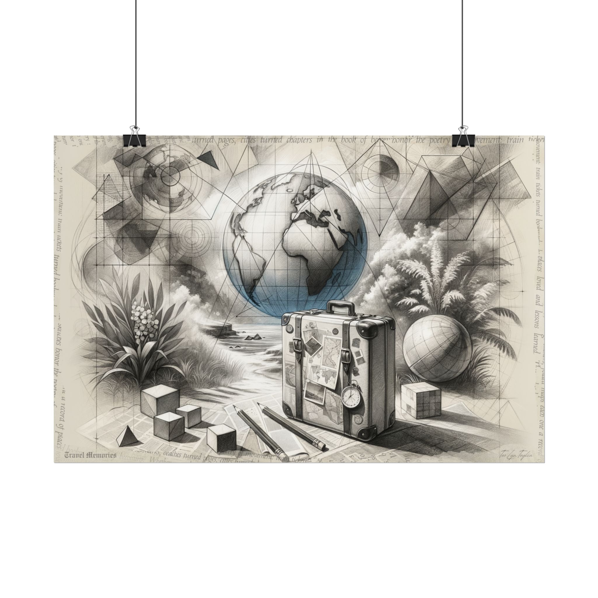 "Cartographer's Dream Journey" - Art Print by Teo Teglia Art