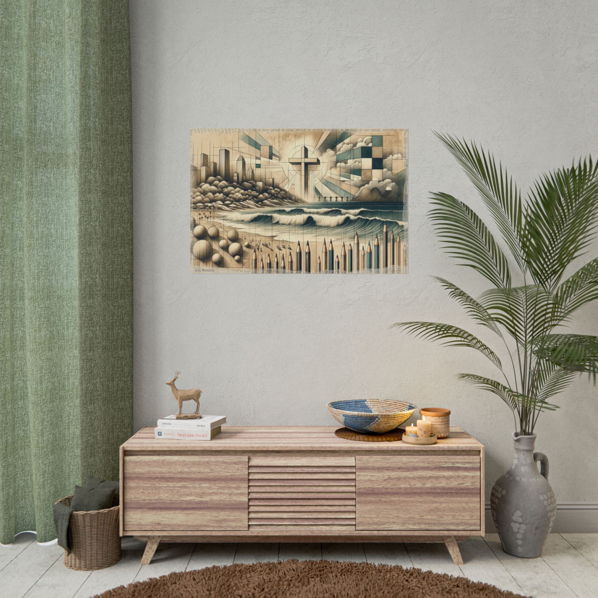 ✏️ Coastal Alchemy: Cross Evolution - Art Print by Teo Teglia Art