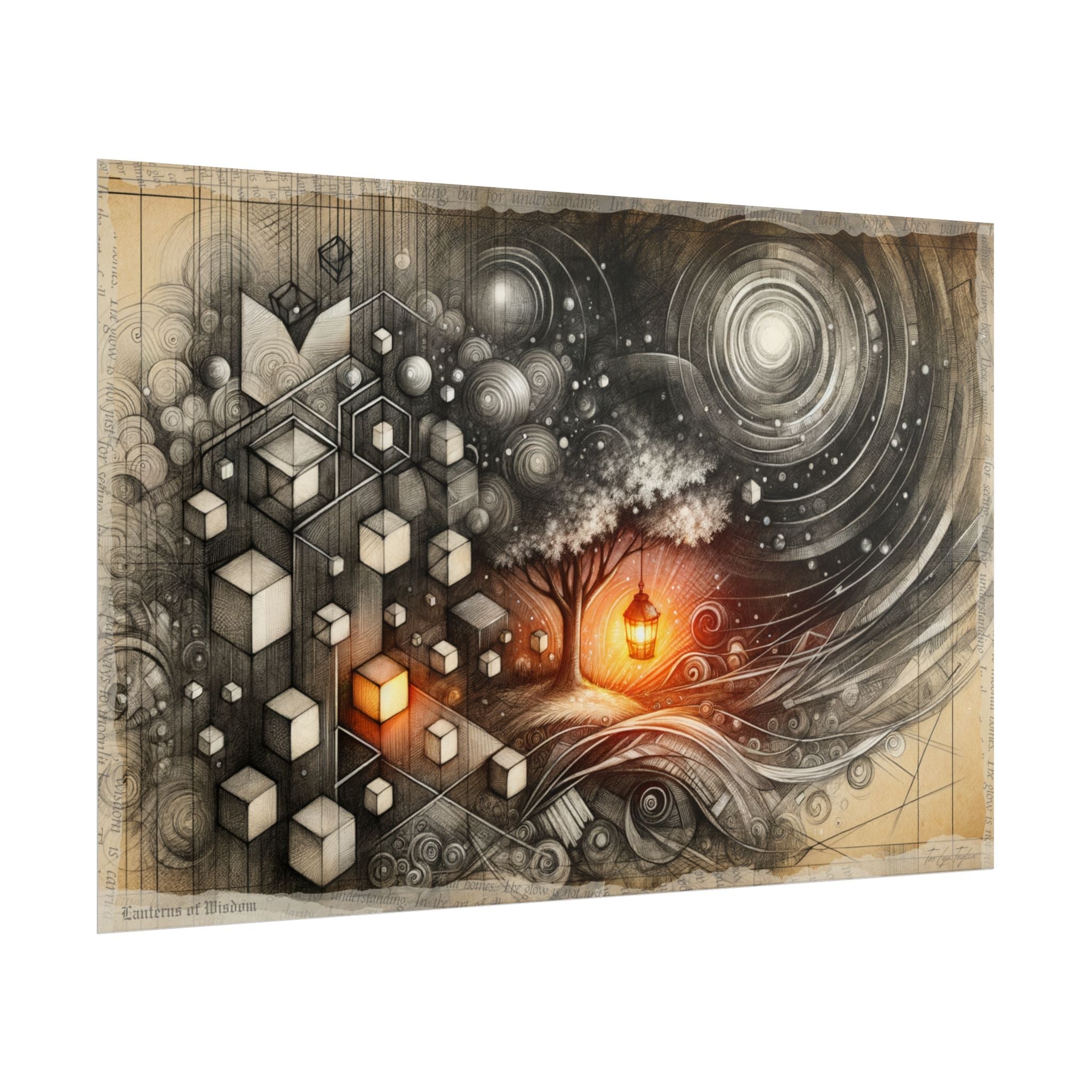 Curiosity Lanterns: A Morphing Etch - Art Print by Teo Teglia Art