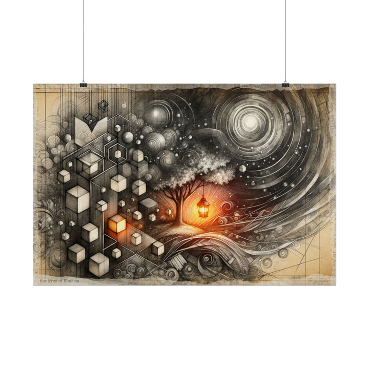 Curiosity Lanterns: A Morphing Etch - Art Print by Teo Teglia Art