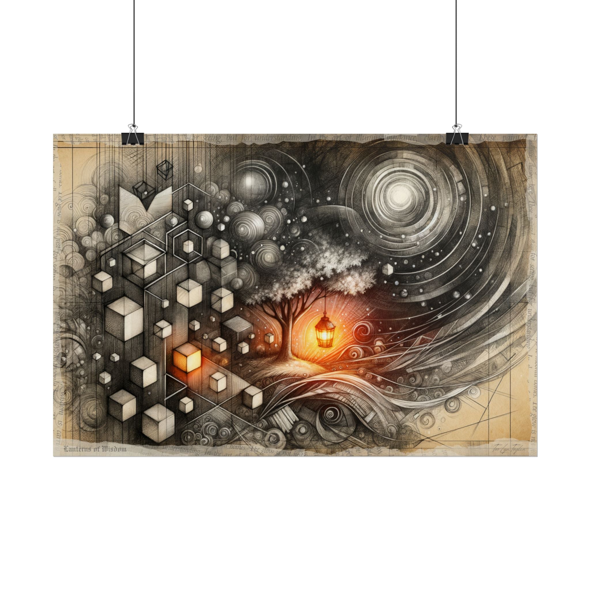Curiosity Lanterns: A Morphing Etch - Art Print by Teo Teglia Art