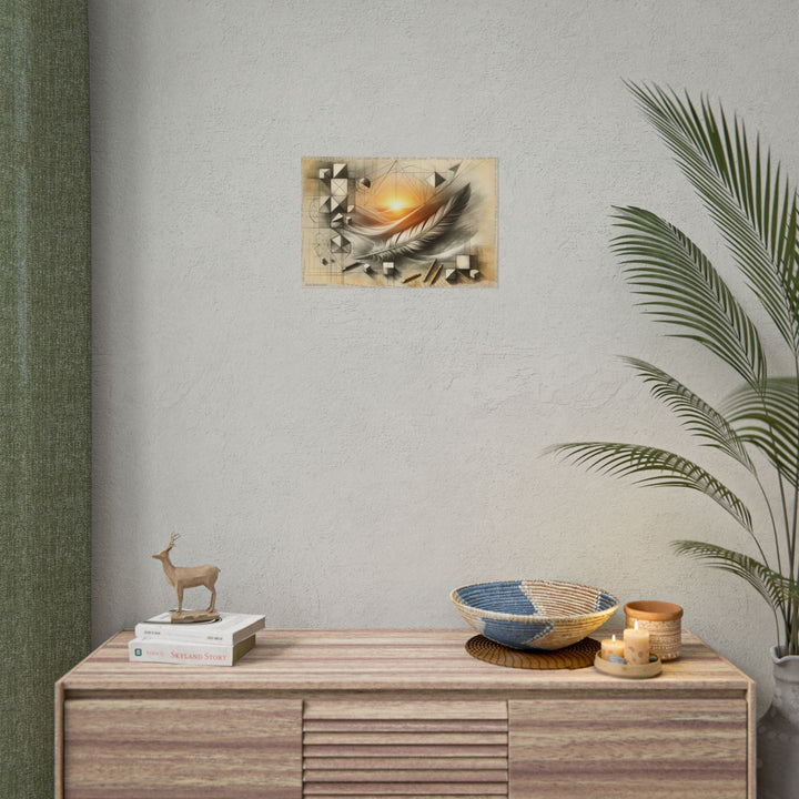 "Dawn's Feather Geometry" - Art Print by Teo Teglia Art