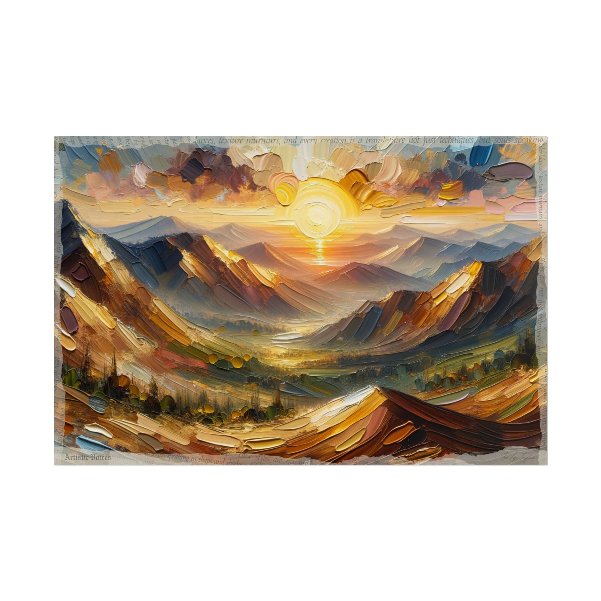 Dawn's Metallic Embrace - Art Print by Teo Teglia Art