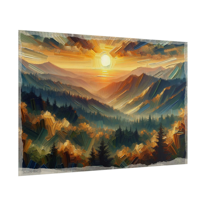 🖌️ Dawn's Metallic Whisper - Art Print by Teo Teglia Art