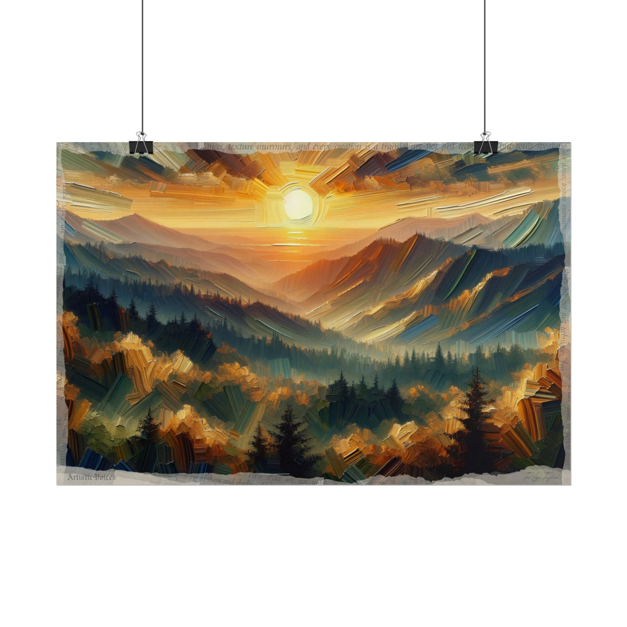 🖌️ Dawn's Metallic Whisper - Art Print by Teo Teglia Art