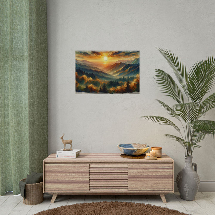 🖌️ Dawn's Metallic Whisper - Art Print by Teo Teglia Art