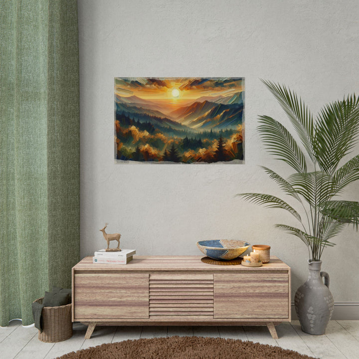 🖌️ Dawn's Metallic Whisper - Art Print by Teo Teglia Art