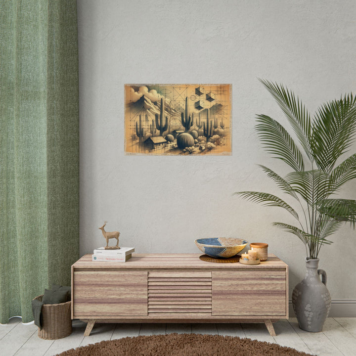 Desert Geometry Awakening - Art Print by Teo Teglia Art