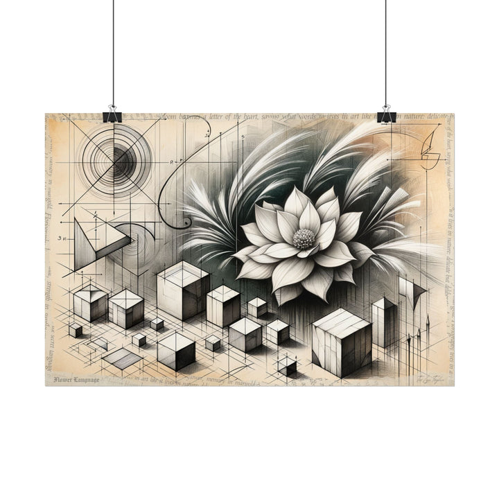 "Devotion in Geometry Garden" - Art Print by Teo Teglia Art