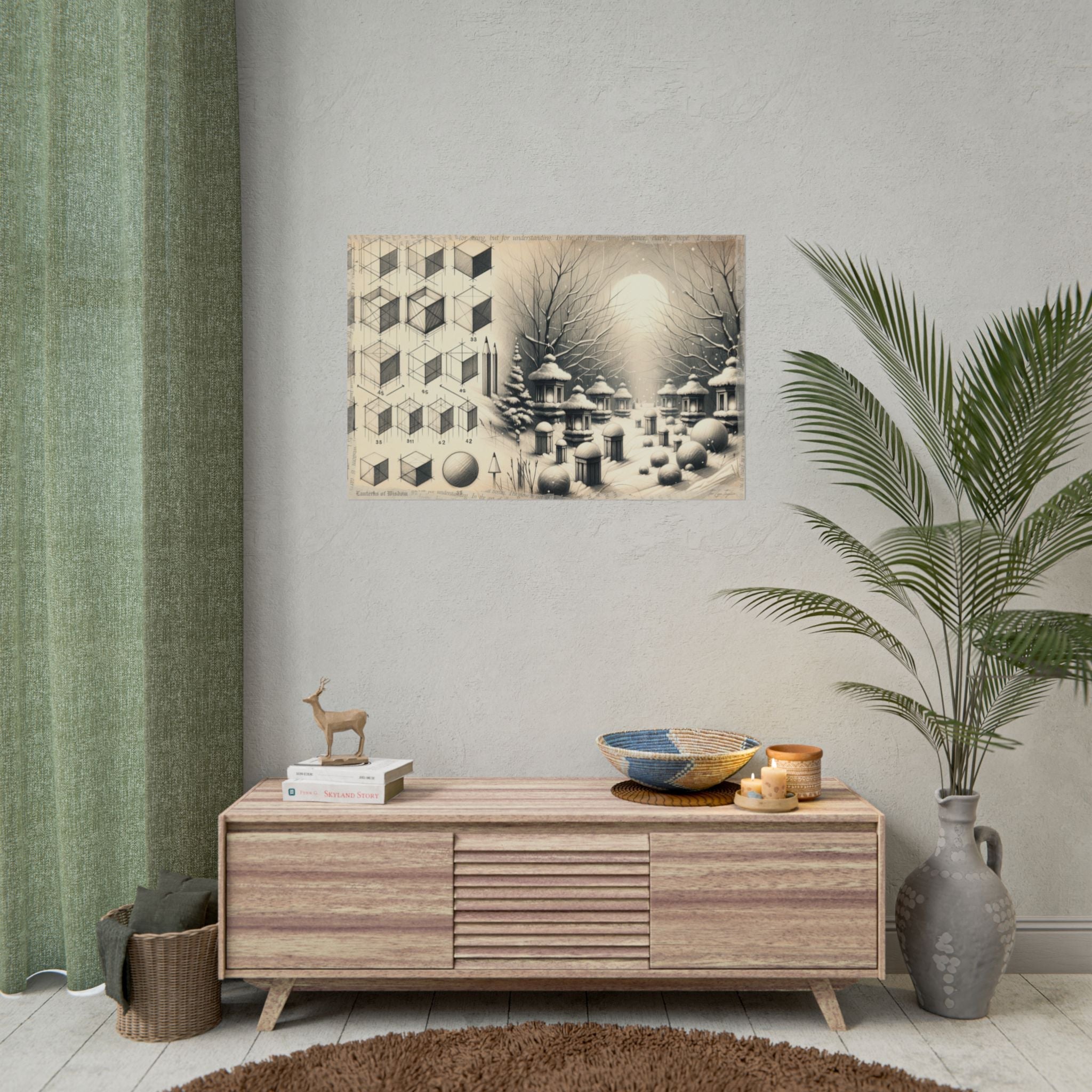 "Educated Lanterns Unfolding" - Art Print by Teo Teglia Art