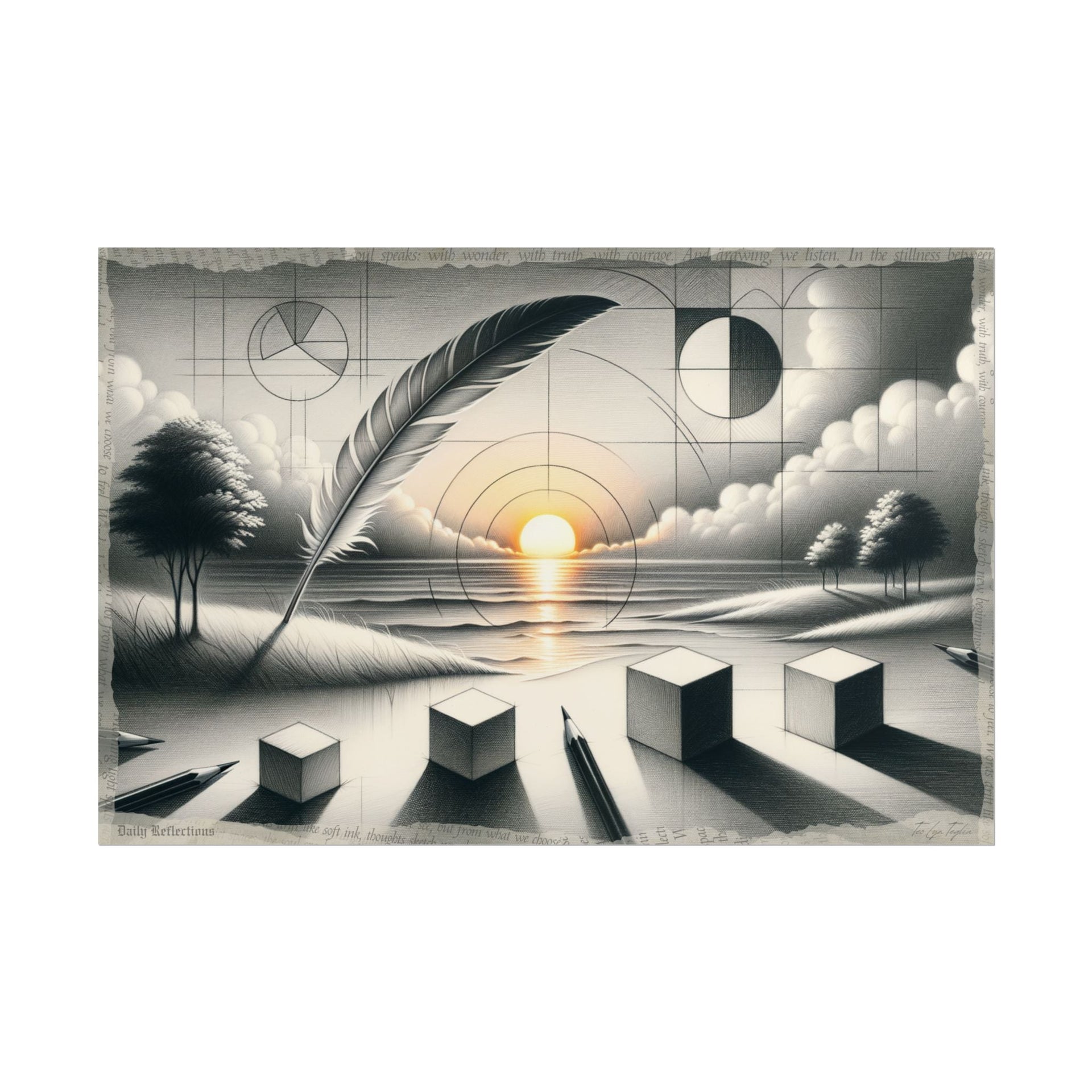 Emergence from Geometric Dawn - Art Print by Teo Teglia Art