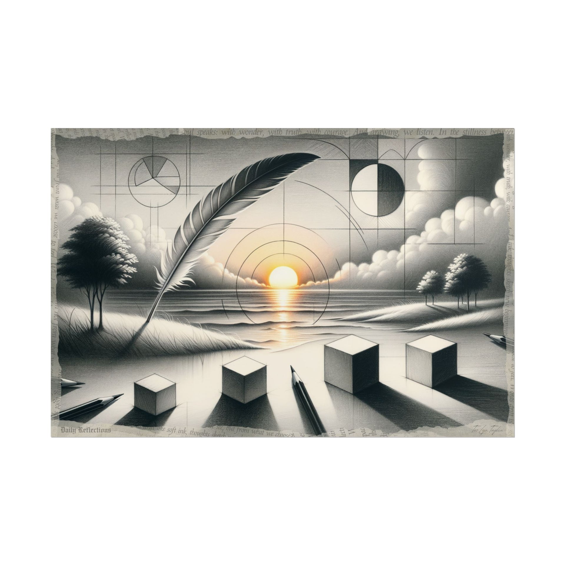 Emergence from Geometric Dawn - Art Print by Teo Teglia Art