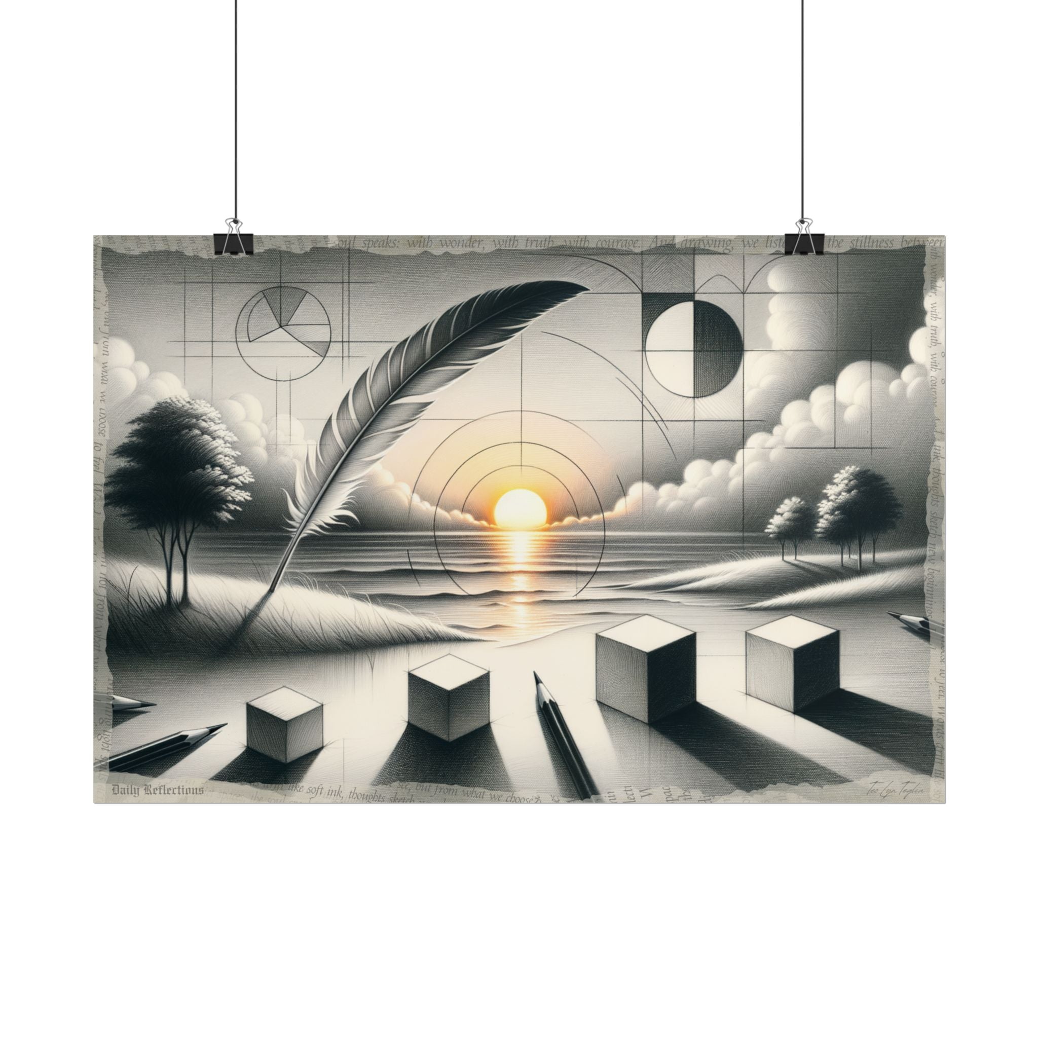 Emergence from Geometric Dawn - Art Print by Teo Teglia Art