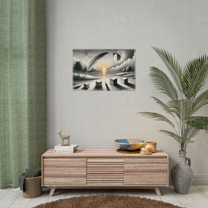 Emergence from Geometric Dawn - Art Print by Teo Teglia Art