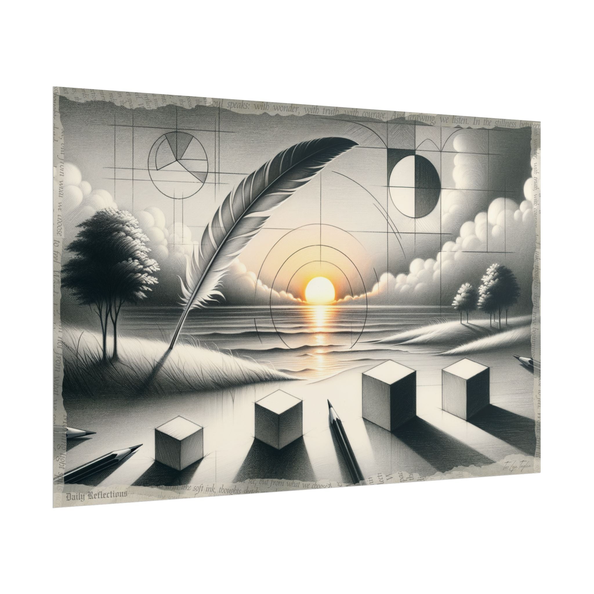 Emergence from Geometric Dawn - Art Print by Teo Teglia Art