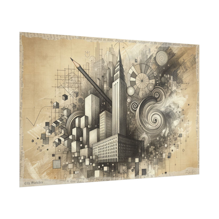 "Emergence from Linework Abyss" - Art Print by Teo Teglia Art