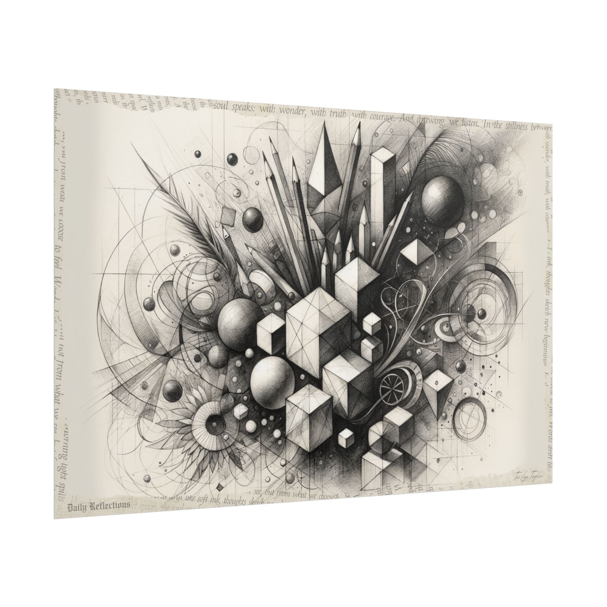 "Emergence of Geometric Tranquility" - Art Print by Teo Teglia Art