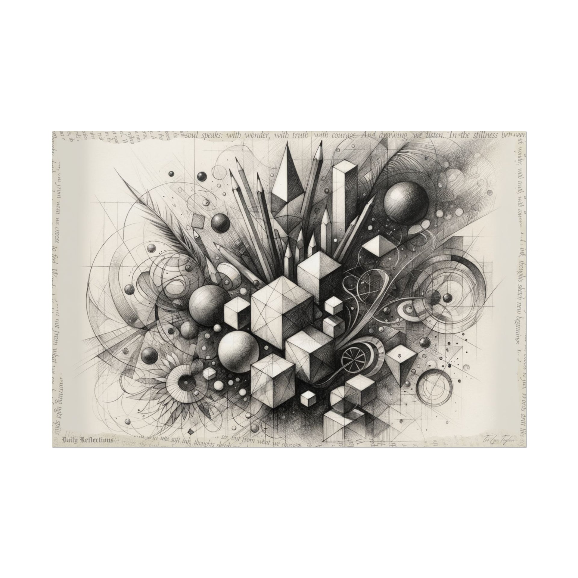 "Emergence of Geometric Tranquility" - Art Print by Teo Teglia Art