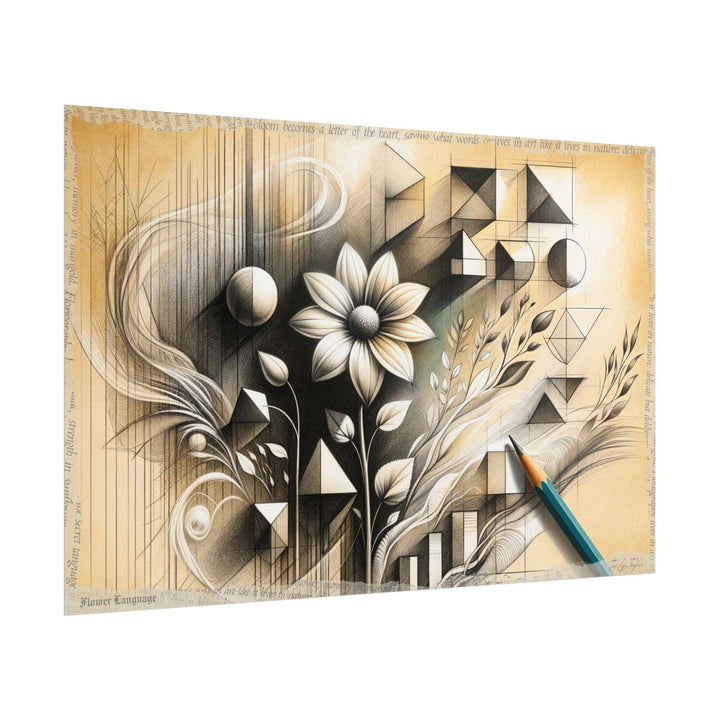 Emerging Geometry Blooms - Art Print by Teo Teglia Art