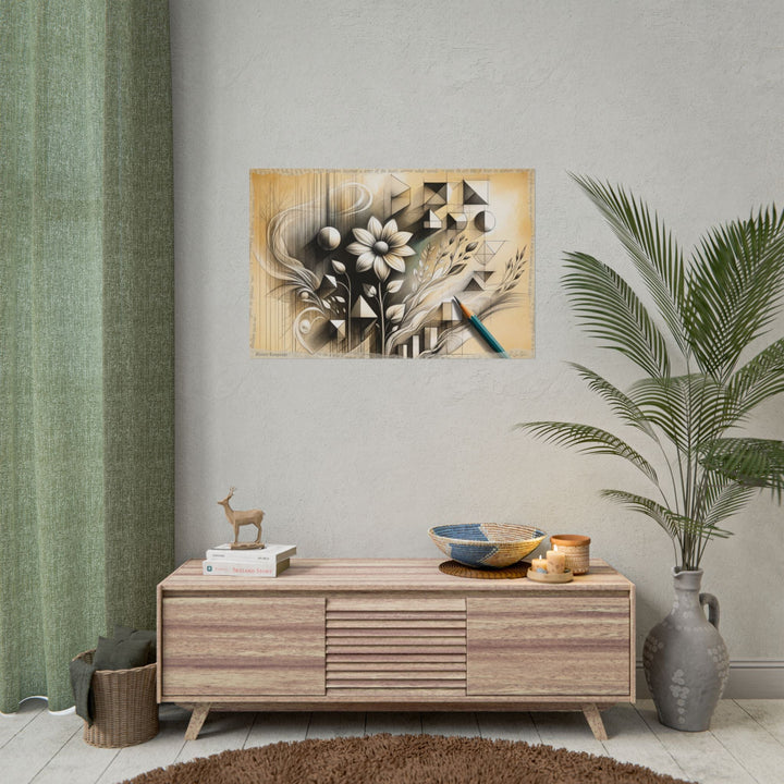 Emerging Geometry Blooms - Art Print by Teo Teglia Art