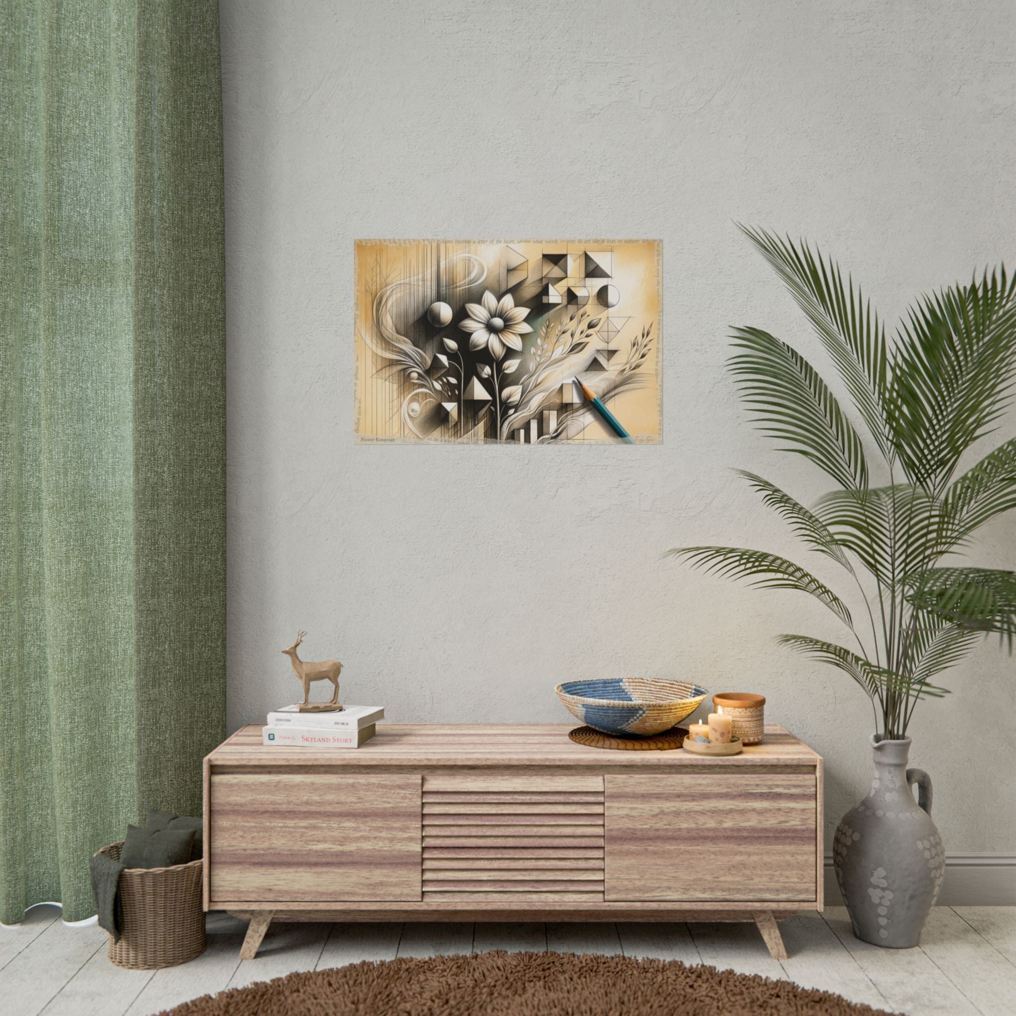 Emerging Geometry Blooms - Art Print by Teo Teglia Art