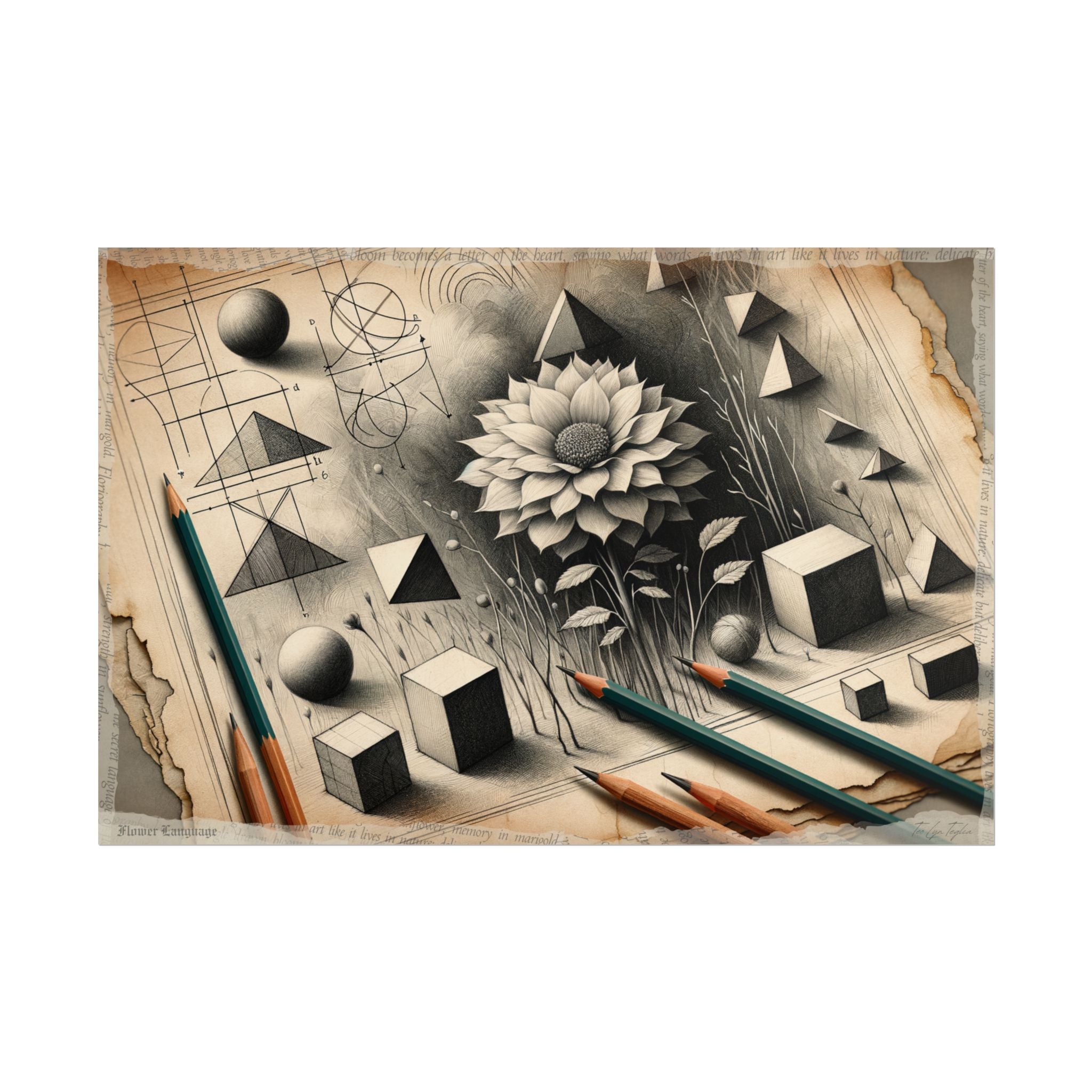 "Emerging Harmony: Sketchbook Bloom" - Art Print by Teo Teglia Art