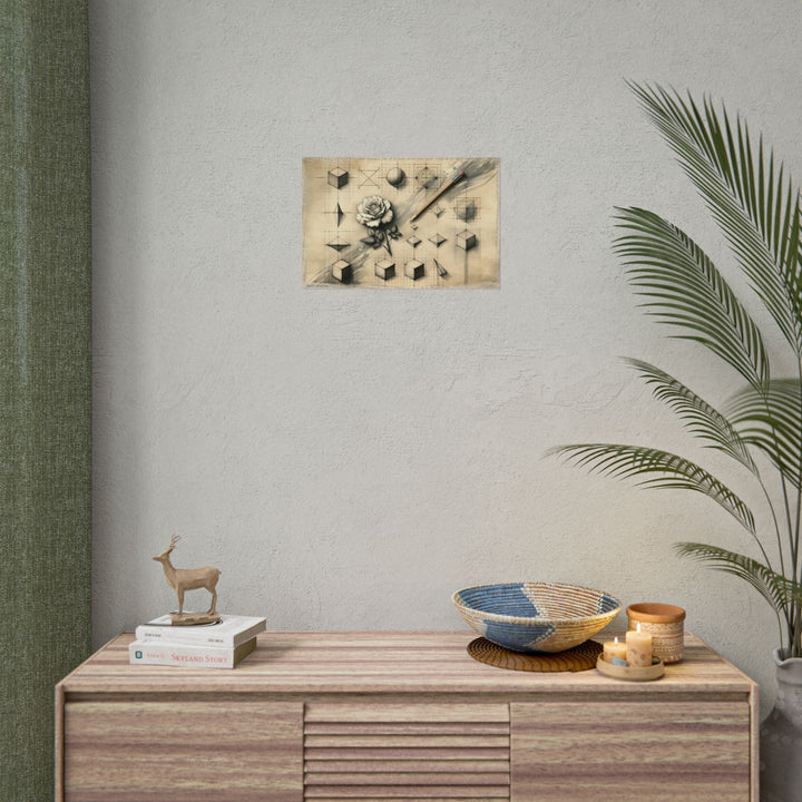 Emerging Strength: A Penciled Bloom - Art Print by Teo Teglia Art