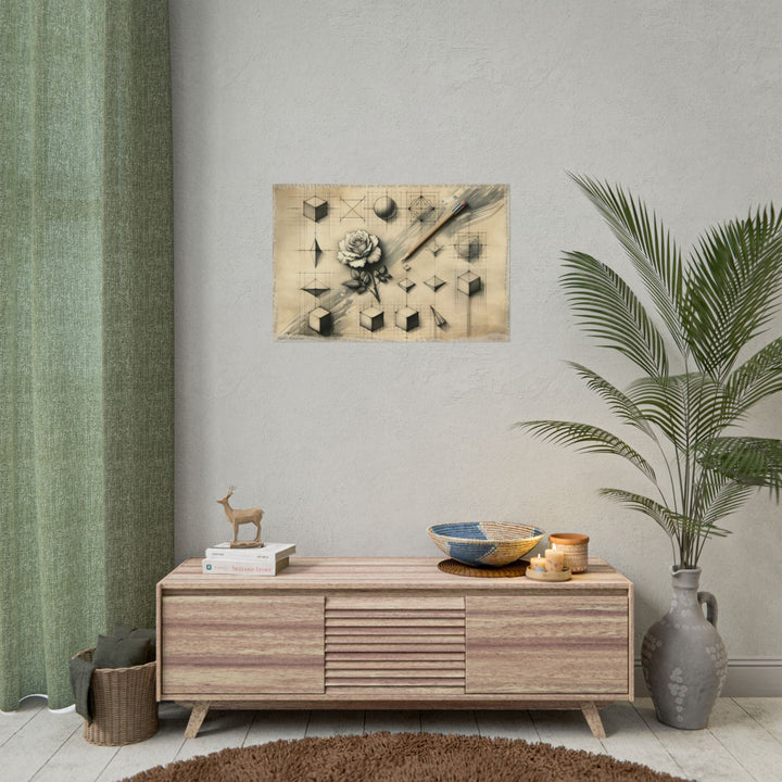 Emerging Strength: A Penciled Bloom - Art Print by Teo Teglia Art