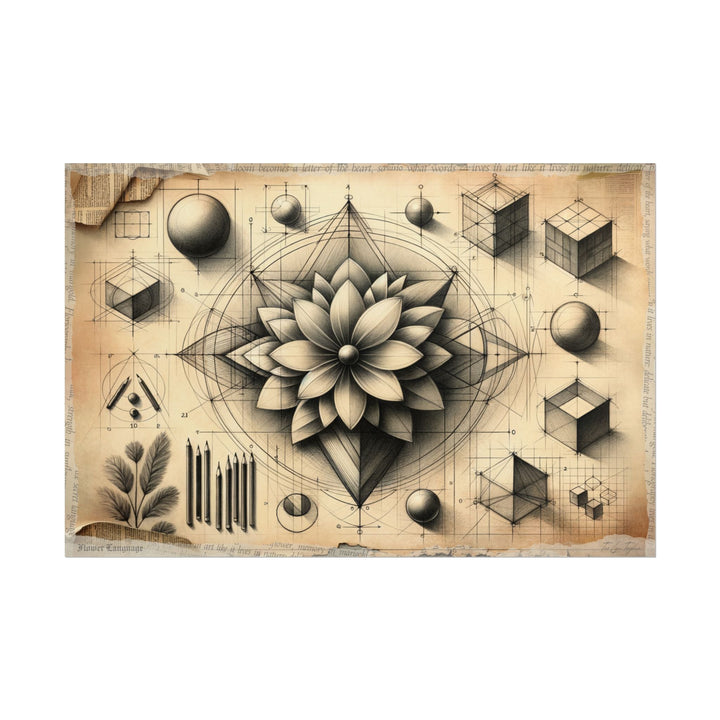 Enlightenment Blossom Geometry - Art Print by Teo Teglia Art