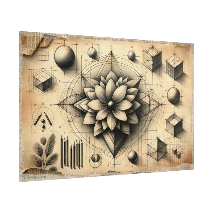 Enlightenment Blossom Geometry - Art Print by Teo Teglia Art