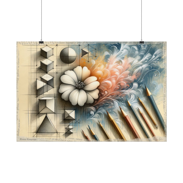 "Evolving Tranquility Sketch" - Art Print by Teo Teglia Art