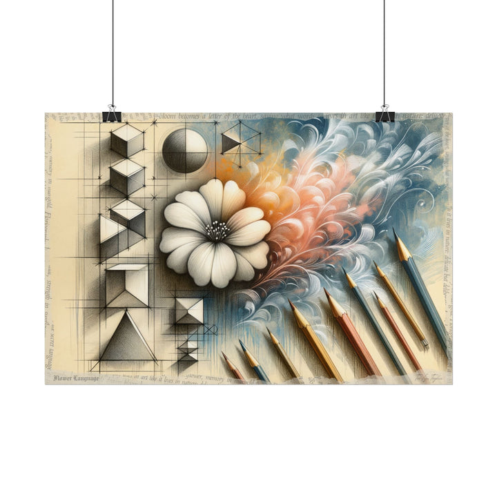 "Evolving Tranquility Sketch" - Art Print by Teo Teglia Art