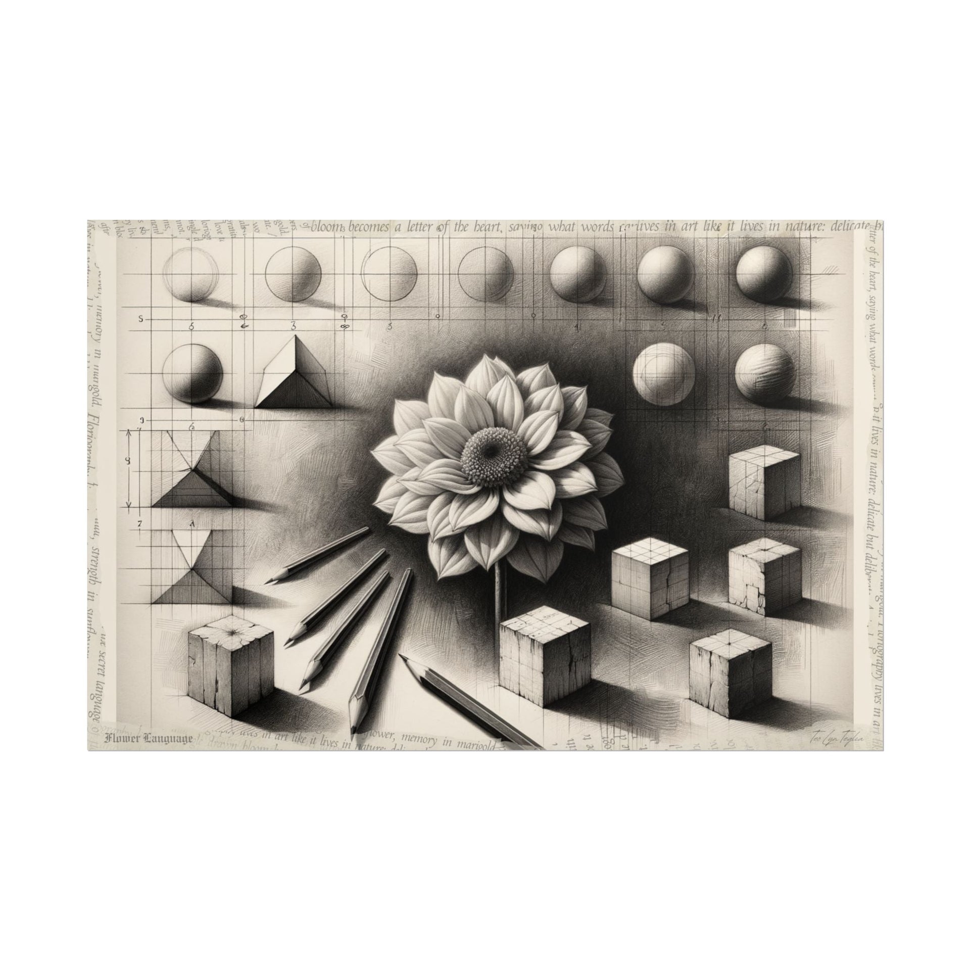 "Faithful Emergence: Textured Serenity" - Art Print by Teo Teglia Art