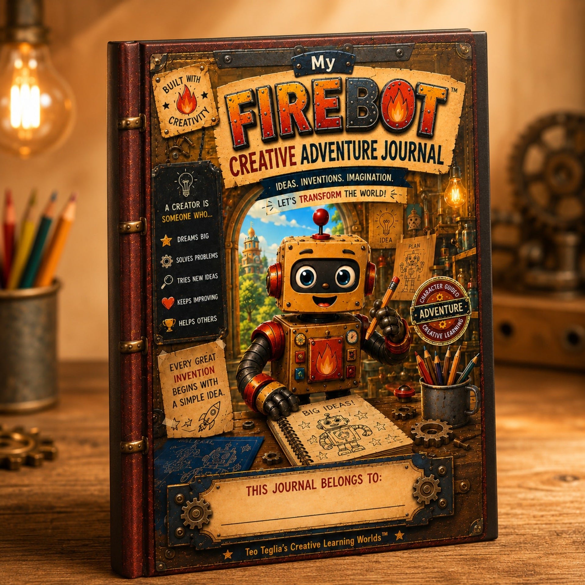 Firebot™ Creative Adventure Keepsake Journal by Teo Teglia