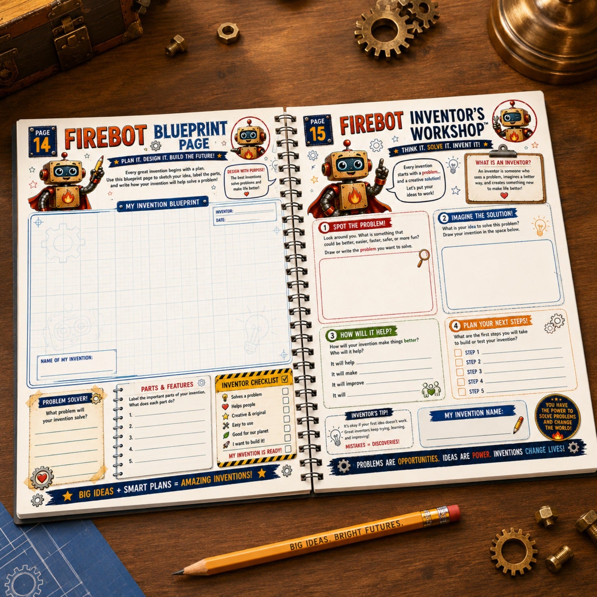 Firebot™ Creative Adventure Keepsake Journal by Teo Teglia