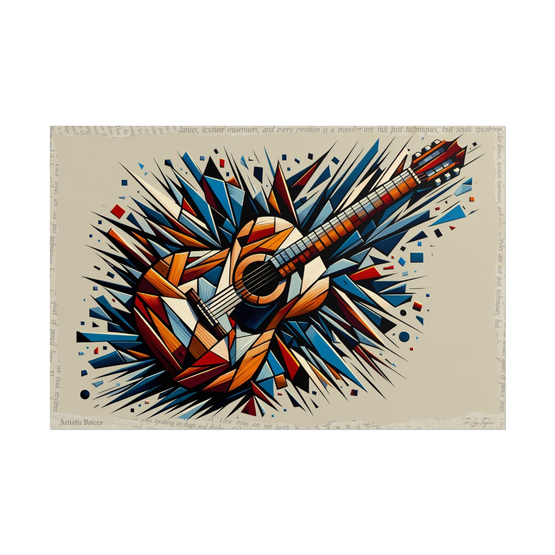 🖌️ Fractured Melody Echoes - Art Print by Teo Teglia Art