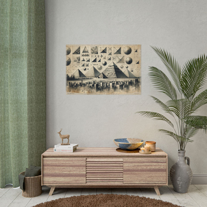 ✏️ Genesis of Geometry Cityscape - Art Print by Teo Teglia Art