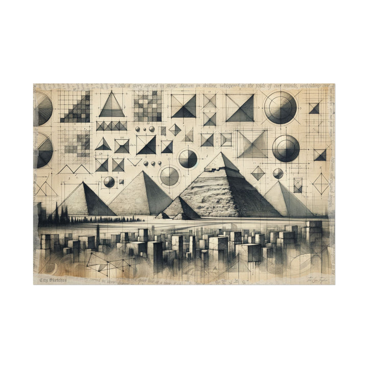 ✏️ Genesis of Geometry Cityscape - Art Print by Teo Teglia Art