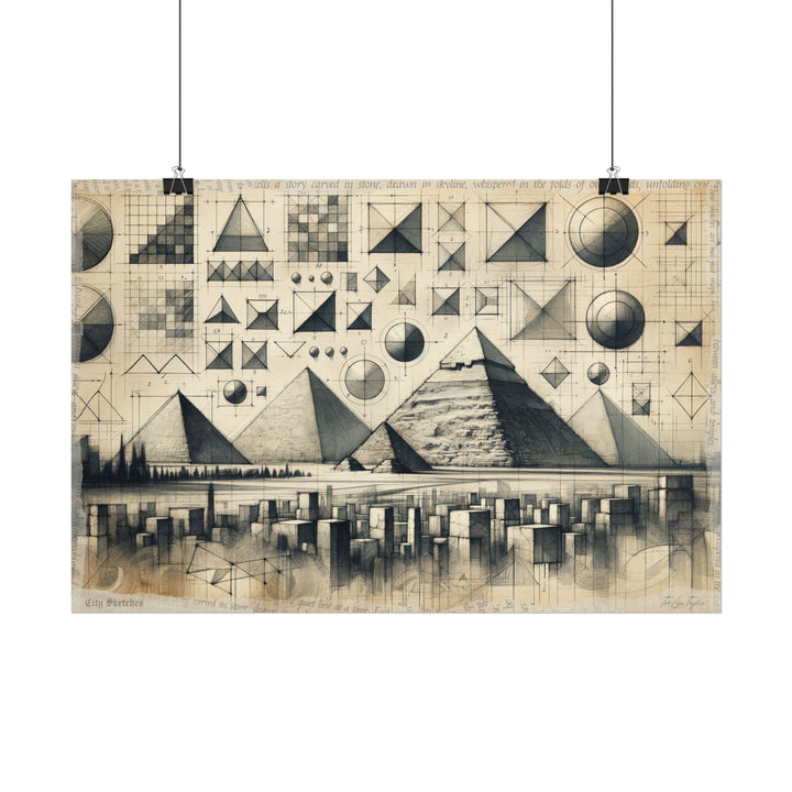 ✏️ Genesis of Geometry Cityscape - Art Print by Teo Teglia Art