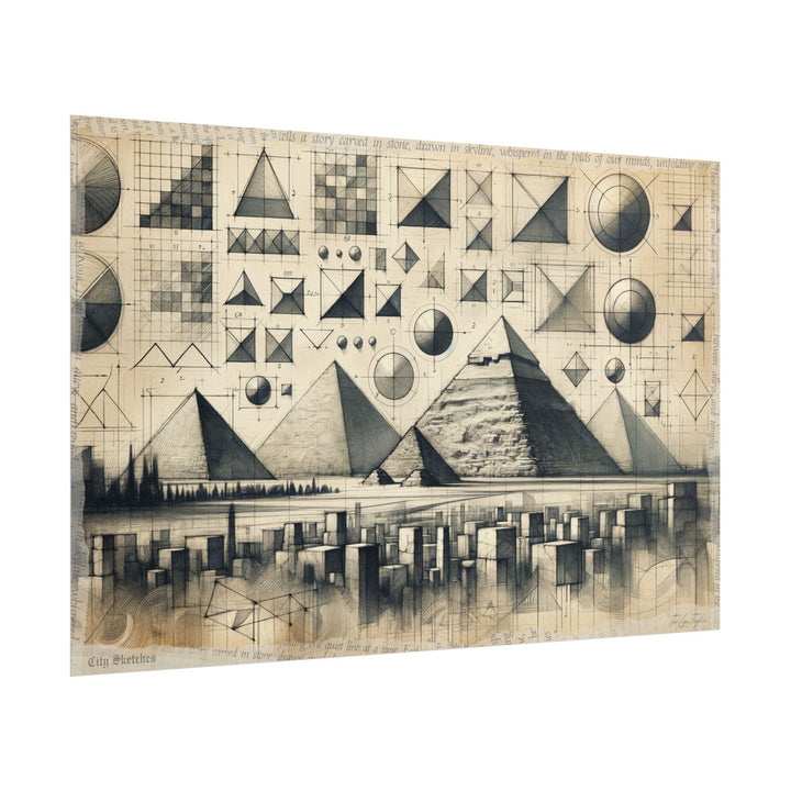 ✏️ Genesis of Geometry Cityscape - Art Print by Teo Teglia Art