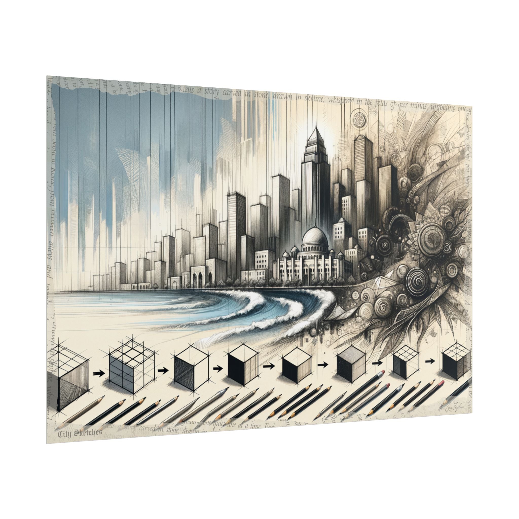 Genesis to Metropolis Whisperings - Art Print by Teo Teglia Art