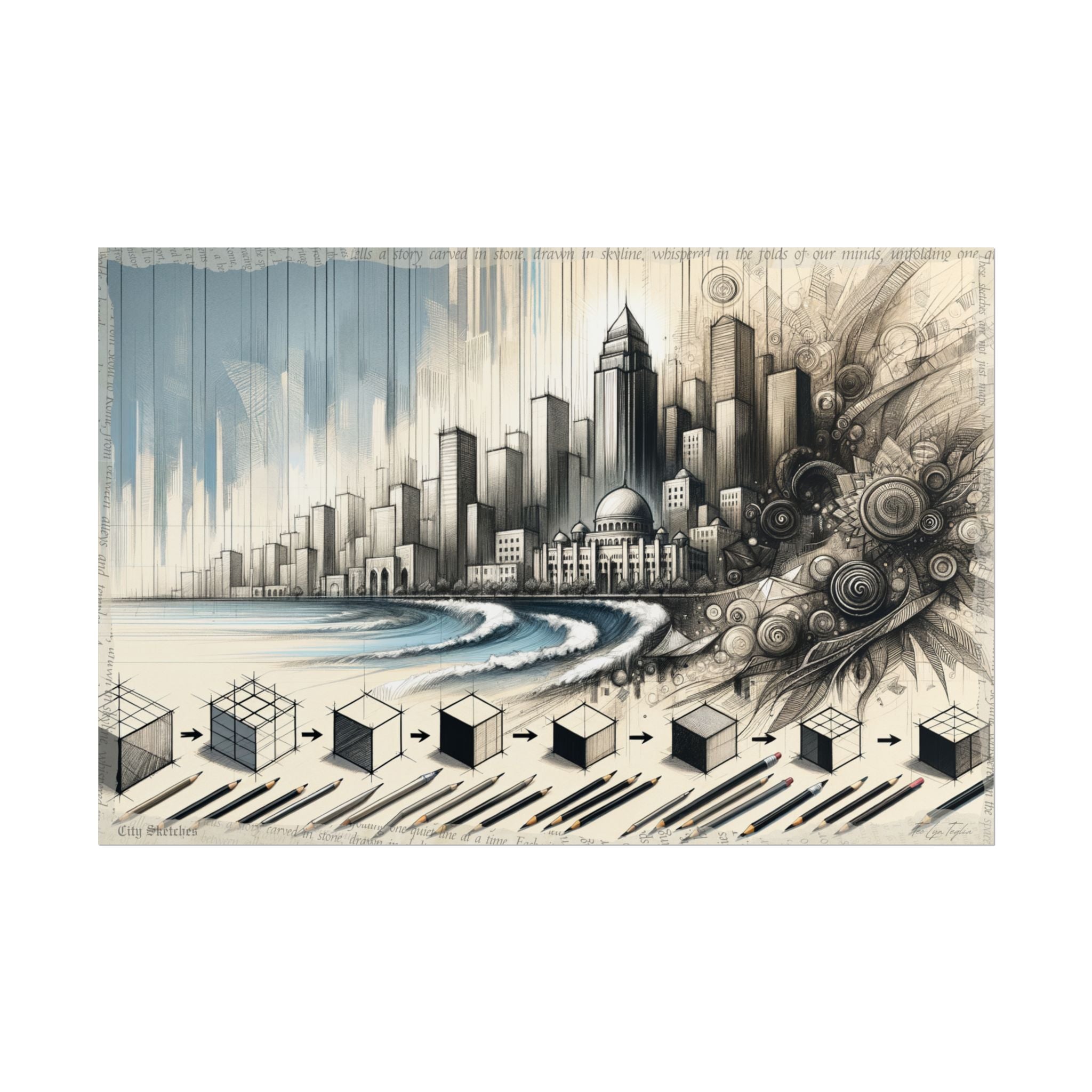Genesis to Metropolis Whisperings - Art Print by Teo Teglia Art