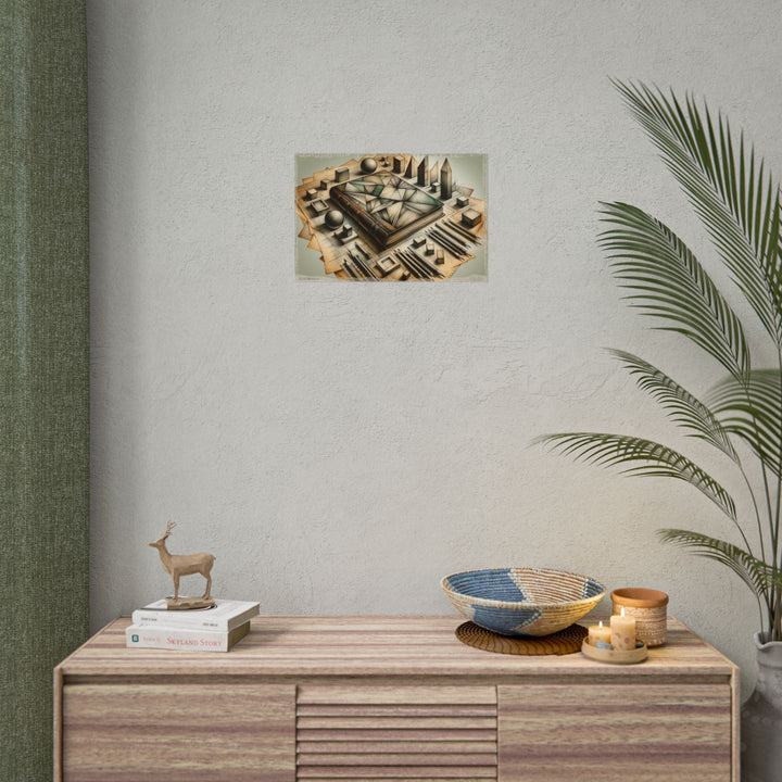 ✏️ Geometric Birth of Journey's Chronicle - Art Print by Teo Teglia Art