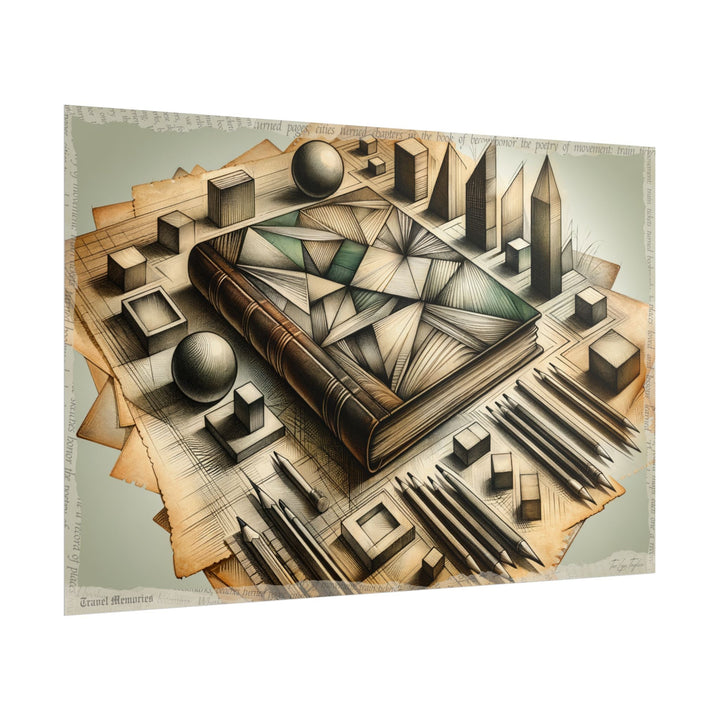✏️ Geometric Birth of Journey's Chronicle - Art Print by Teo Teglia Art