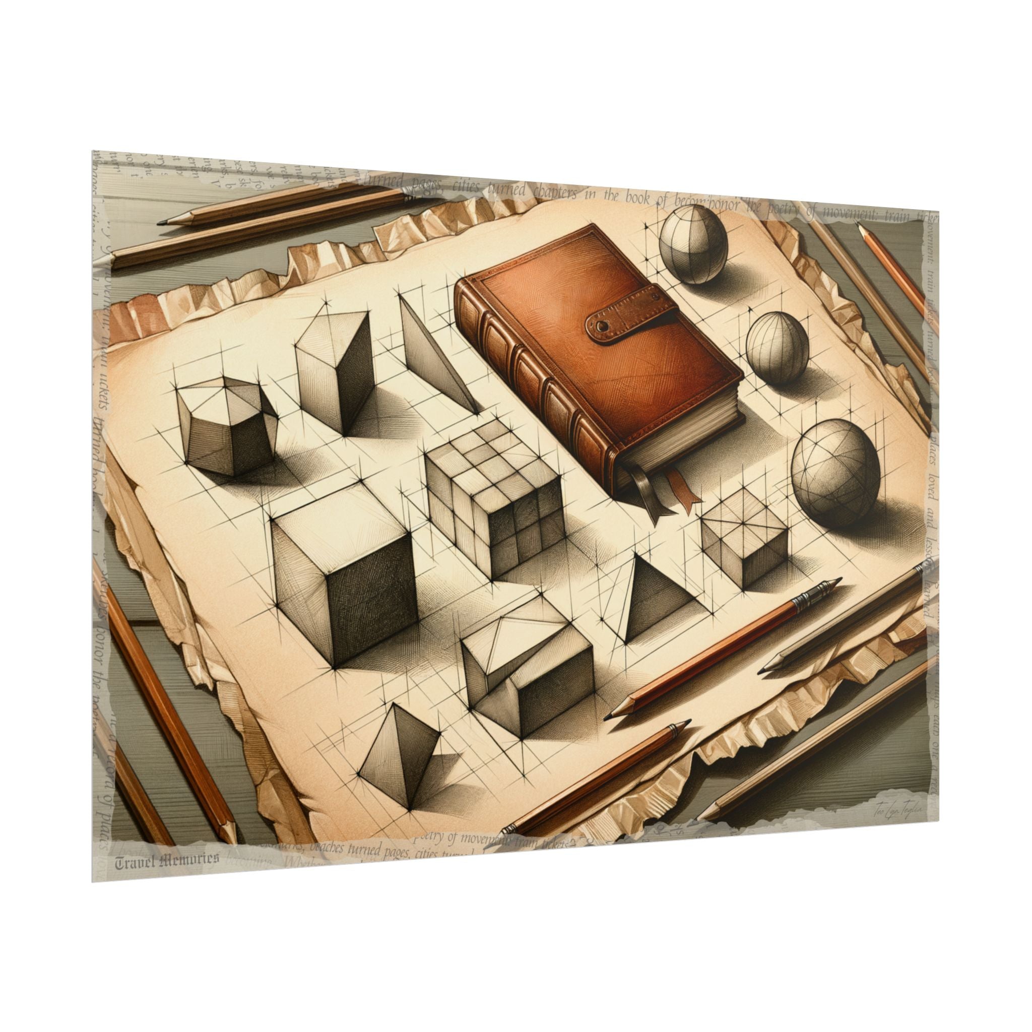 Geometric Dawn to Journal Dusk - Art Print by Teo Teglia Art